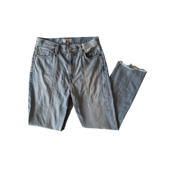 Joie Jeans Womens 28 Charan Step Hem Crop High Waist Straight Cotton‎ Light Blue - Picture 1 of 10